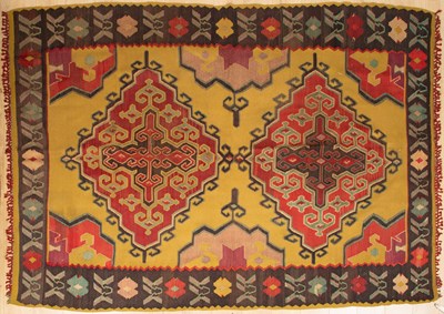 Lot 316 - A Turkish flatweave rug, with diamond patterns...