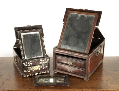 Lot 383 - Two hardwood dressing cases Chinese, 19th...