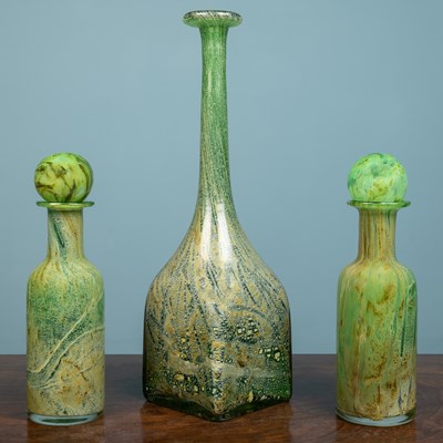 Lot 37 - A collection of green Maltese glassware,...