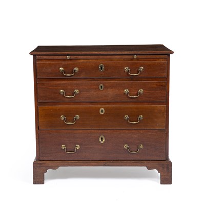 Lot 246 - A George III mahogany chest of four graduated...