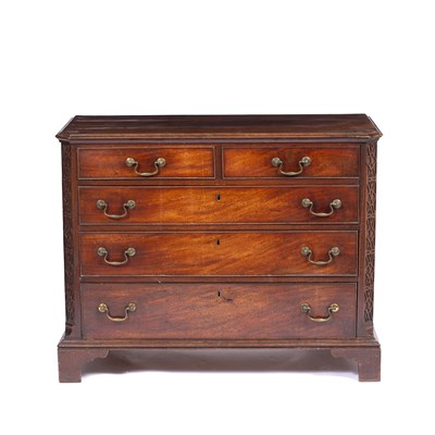 Lot 334 - A George III mahogany chest of two short and...