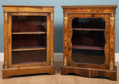 Lot 240 - A pair of similar Victorian walnut display...