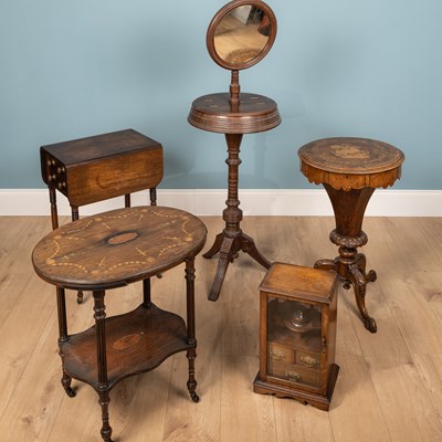 Lot 237 - A 19th century shaving stand together with a...