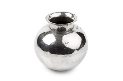 Lot 681 - A Peruvian silver vase, of globular planished...