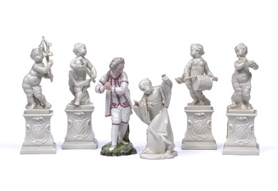 Lot 270 - A group of four Nyphemburg porcelain cherub...