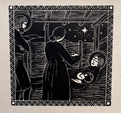 Lot 85 - Eric Gill (1882-1940) Nativity with Midwife,...