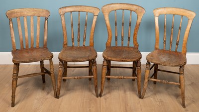 Lot 170 - Three similar 19th century chairs and a...