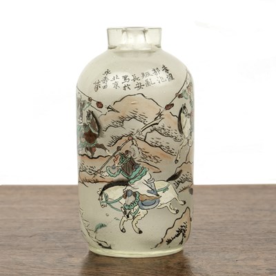 Lot 232 - Inside painted large glass snuff bottle...