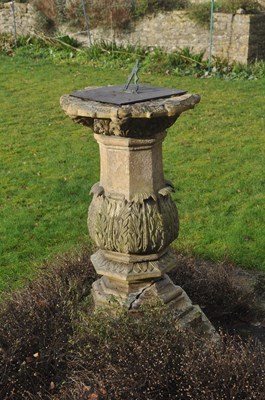 Lot 1148 - A Regency Coade stone sundial