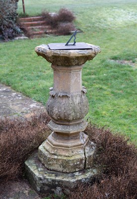 Lot 1148 - A Regency Coade stone sundial