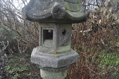 Lot 1113 - A Japanese granite temple lantern