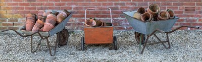 Lot 1097 - A collection of various terracotta flower pots