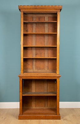 Lot 554 - A Victorian oak library bookcase