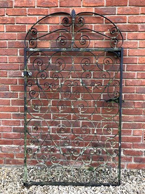 Lot 1107 - A black painted wrought iron single gate