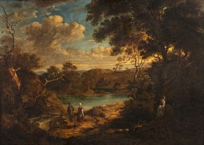 Lot 346 - 19th century English school A river landscape...