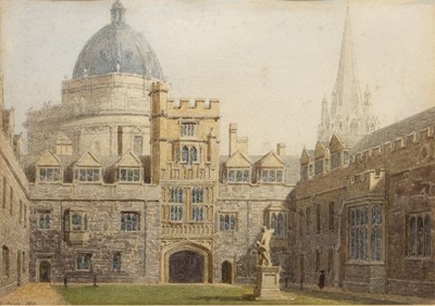 Lot 545 - George Pyne (1800-1884) Brasenose College Quad,...