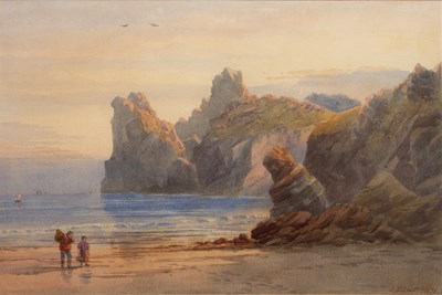 Lot 546 - James Elliott (act. c.1848-1896) A coastal bay...