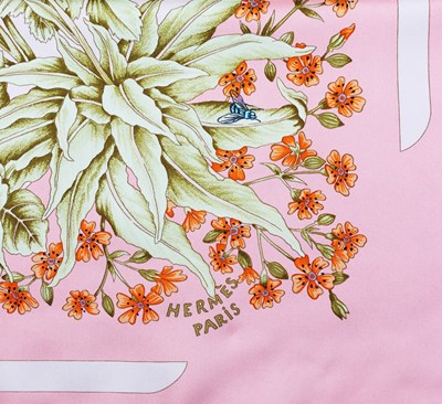 Lot 141 - A 'La Prairie' silk scarf by Hermès, designed...