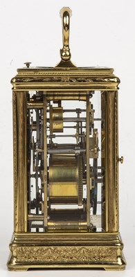 Lot 21 - A 19th century Drocourt carriage clock, the...