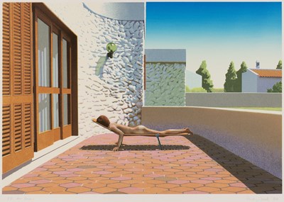 Lot 61 - Andy Wood (b.1947) Sunbathing, 1984 printer's...