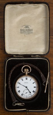 Lot 178 - George V 9ct gold cased pocket watch in...