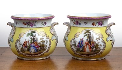 Lot 180 - Pair of Augustus Rex jardinieres or cache pots...