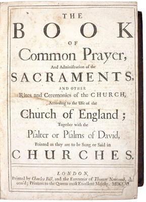 Lot 585 - A Queen Anne Book of Common Prayer and The...