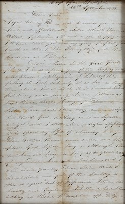 Lot 708 - Crimea War Interest:- A manuscript letter,...