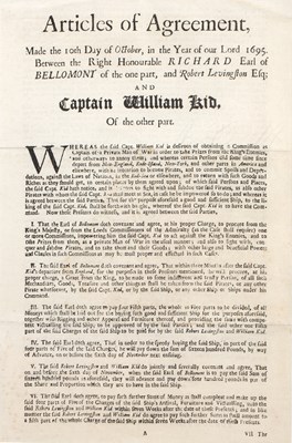 Lot 712 - An 18th century printed copy of the Agreement...