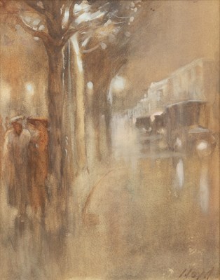 Lot 309 - Stanley Lloyd (1881-1954) Waiting for a Cab,...