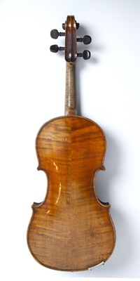 Lot 161 - A 19th century violin with two piece back,...