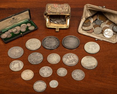 Lot 107 - A collection of Victorian silver and other...