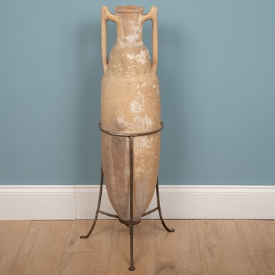 Lot 35 - A tall amphora vase on a stand, 92cm high,...