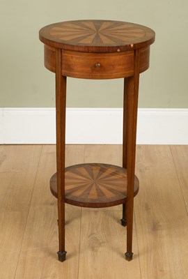 Lot 339 - A small circular rosewood and satin birch...