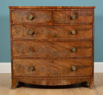 Lot 344 - A large 19th century chest of drawers,...