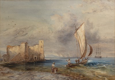 Lot 353 - Frank Catano (1880-1920) An Italian lake side...