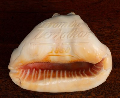 Lot 105 - A Victorian carved shell