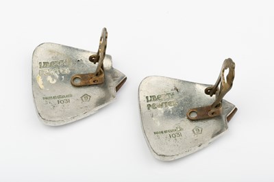 Lot 653 - Liberty & Co. Silver ear clips signed 'LY & CO....