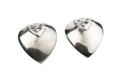 Lot 653 - Liberty & Co. Silver ear clips signed 'LY & CO....