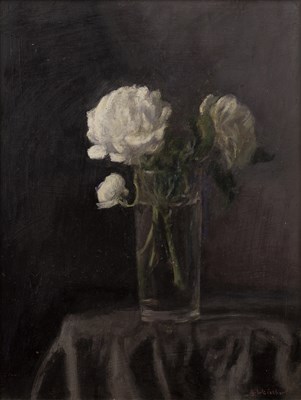 Lot 133 - George Weissbort (1928-2013) 'White roses II'',...