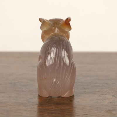 Lot 208 - Agate carving of a seated rabbit Chinese,...
