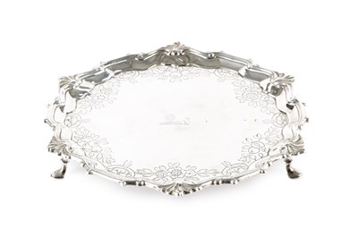 Lot 713 - A George III Scottish silver salver, with...