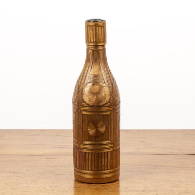 Lot 191 - 19th Century straw work bottle Possibly made...