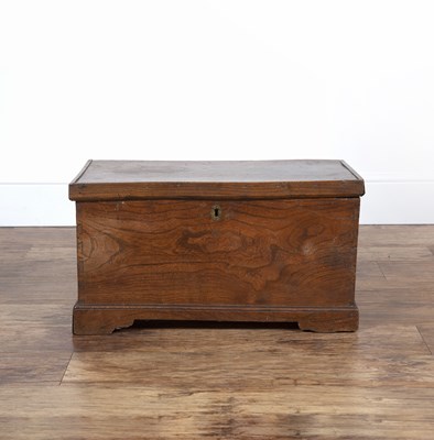 Lot 10 - Elm coffer or chest of small proportions, 19th...