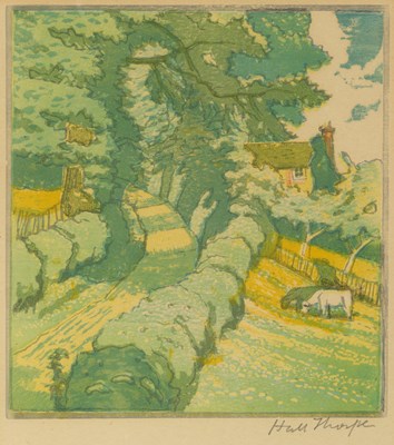 Lot 414 - John Hall Thorpe (1874-1947) A Country Lane...