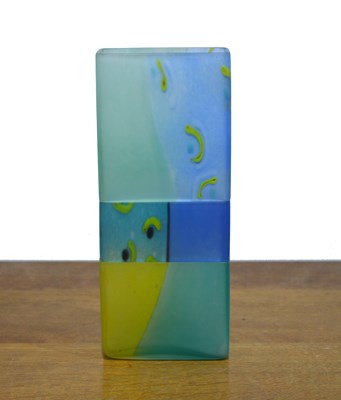 Lot 357 - Pauline Solven (b.1943) studio glass stacked...