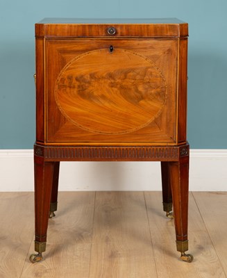 Lot 221 - A 19th century mahogany celarette