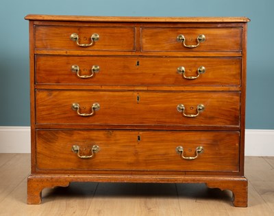 Lot 198 - A small Georgian chest of drawers, 94cm w x...