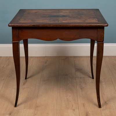 Lot 391 - A 19th century Swiss chestnut occasional table