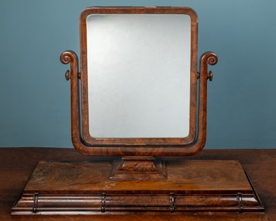 Lot 246 - A French mahogany Biedermeier style dressing table mirror